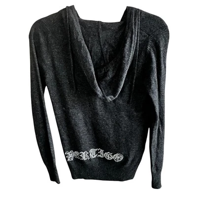 Vertigo Paris Gray Wool Angora Cashmere Blend Hoodie Sweater Size Small - Image 1 of 4