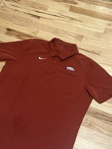 Nike Arkansas Razorbacks Men’s Red Polo Shirt Large (Read Description) - Picture 1 of 6