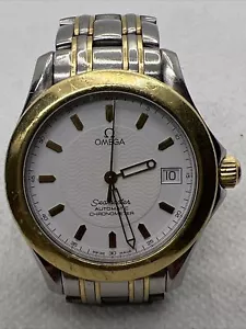OMEGA SEAMASTER 18K Gold & SS Automatic 36mm WhiteDial Chronometer Watch 2301.81 - Picture 1 of 18