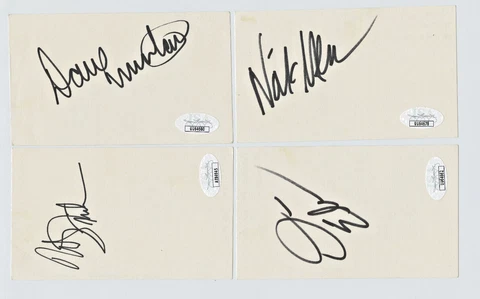 Megadeth Signed 3 x 5 Index Cards JSA Certified Menza Mustaine Autographed 90's Cover