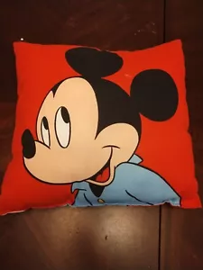 Disney Dekokissen Mickey Mouse 16x16 Top Zustand helle Farben Vintage - Bild 1 von 4