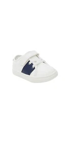 Carter's Just One You Baby Boys' Daily First Walk Sneakers White And Navy Size 3 - Picture 1 of 9