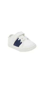 Carter's Just One You Baby Boys' Daily First Walk Sneakers White And Navy Size 3 - Image 1 of 4