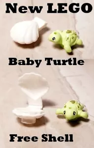 New LEGO Turtle Baby heart Shell Free Big Clam Scalloped Super Seaturtle Baby - Picture 1 of 1