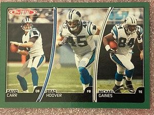 2007 Topps Total #367 David Carr Carolina Panthers B Hoover & M Gaines