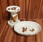 Takahashi San Fransisco Butterflies hand decorated in gold bathroom set