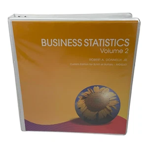 Business Statistics Volume 2 Robert A. Donnelly Jr. Loose-Leaf Binder New Sealed - Picture 1 of 5