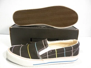 J. SHOES TASHA SLIP-ON CLLACIC LOW TRAINER SPORT WOMEN SHOES BLACK SIZE 10 NEW  - Picture 1 of 6