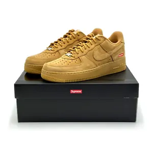 DN1555-200 Nike Air Force 1 Low SP x Supreme Flax Wheat Brown - Picture 1 of 9