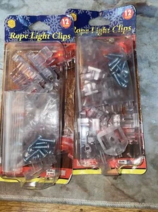 Rope Light Clips 2 packs of 12 New Christmas Lights - Picture 1 of 4