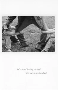 Lustige DANKE & WERTSCHÄTZUNG Karte, Mann mit gezogenen Beinen von Cardthardic + Umschlag, - Bild 1 von 6