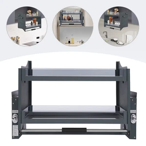 Pull Down Shelf Upper Kitchen Wall Cabinet Storage Organizer Dark Grey USA - Picture 1 of 6