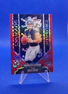 🔵 2023 Panini Rookies & Stars WILL LEVIS RC Crusade Red Plaid Prizm Rookie - Bild 1 von 2