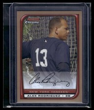 2008 Bowman Chrome Gold Refractor #96 Alex Rodriguez /50 Yankees EXMT