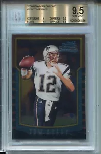 2000 Bowman Chrome Football 236 Tom Brady Rookie Card RC Graded BGS Gem Mint 9.5