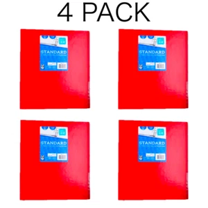Pen + Gear 3-Rings Chipboard Standard Binder 1" 175 Sheets Capacity Red 4 PACK - Picture 1 of 10