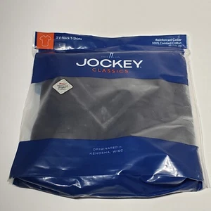Set of 2 Jockey Mens Cotton V-Neck T-Shirt Black Sz S New - Picture 1 of 12