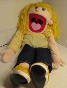 Silly Puppets Katie Pfirsich Mädchen Ganzkörper Bauchredner Stil Puppe 25" GUC Spielzeug - Bild 1 von 23