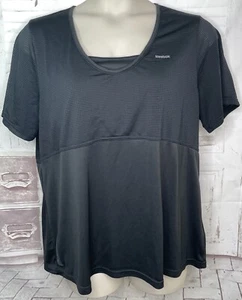 Reebok Play Dry Damen schwarz SS Active Exercise sportliches Oberteil Shirt Gr. 22 24 - Bild 1 von 11