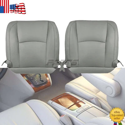 For Lexus RX330 RX350 RX400 2004-2009 Pair Front Leather Bottom Seat Cover Gray - Image 1 of 4