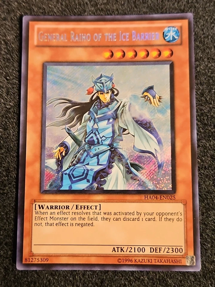  General Raiho of the Ice Barrier HA04-EN025 Secret Rare Unl Ed NM Yu-Gi-Oh! - Image 1 of 1