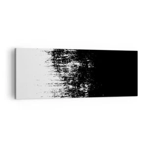 Quadro su Tela 140x50cm Astrazione Scuro In Bianco E Nero Stampe Immagini Murale - Foto 1 di 10