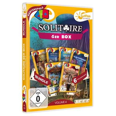 Solitaire 6er Box Volume 4 PC Spielesammlung 6 Vollversionen NEU&OVP - Bild 1 von 4