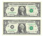 New Listing1995 $1 San Francisco Frns. 2 Consecutive, Crisp & Uncirculated Banknotes.