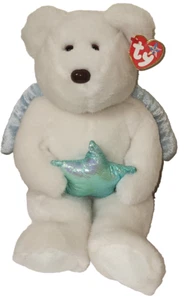 Ty Beanie Buddy - STAR (Blue Star) Angel Bear 14" MWCT Plush Stuffed Animal Toy - Picture 1 of 10