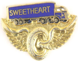 Broche prendedor de novia conductor de camión semi camión años 40-50 alas estilo división de tráfico - Imagen 1 de 4