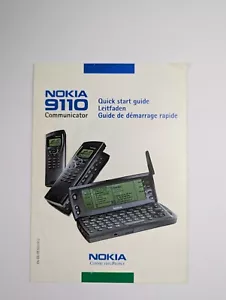 Vintage Nokia 9110 Communicator Quick Start Guide Brochure Multilingual EN DE FR - Picture 1 of 6