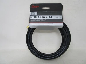 12 Ft RG6 Rocketfish Coaxial Cable Indoor Outdoor - Zdjęcie 1 z 3