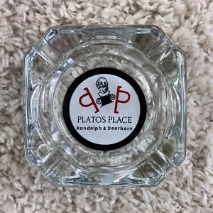 Randolph & Dearborn Plato's Place glass ashtray - Picture 1 of 4