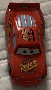 Disney Pixar Cars Lightning McQueen Rusteze Rust Eze Toy Car Vehicle Rare Red