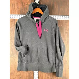 Under Armour UA Storm Fleece Loose Fit Hoodie Gray Pink Womens Medium NWOT New - Picture 1 of 8