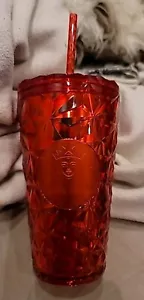 Starbucks Holiday Red Diamond Prism Tumbler Tasse Winter Collection 16 Oz. Neu - Bild 1 von 10