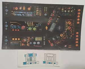 5x Vintage Star Wars Death Star Replacement Toy Sticker Peel & Stick - Picture 1 of 3