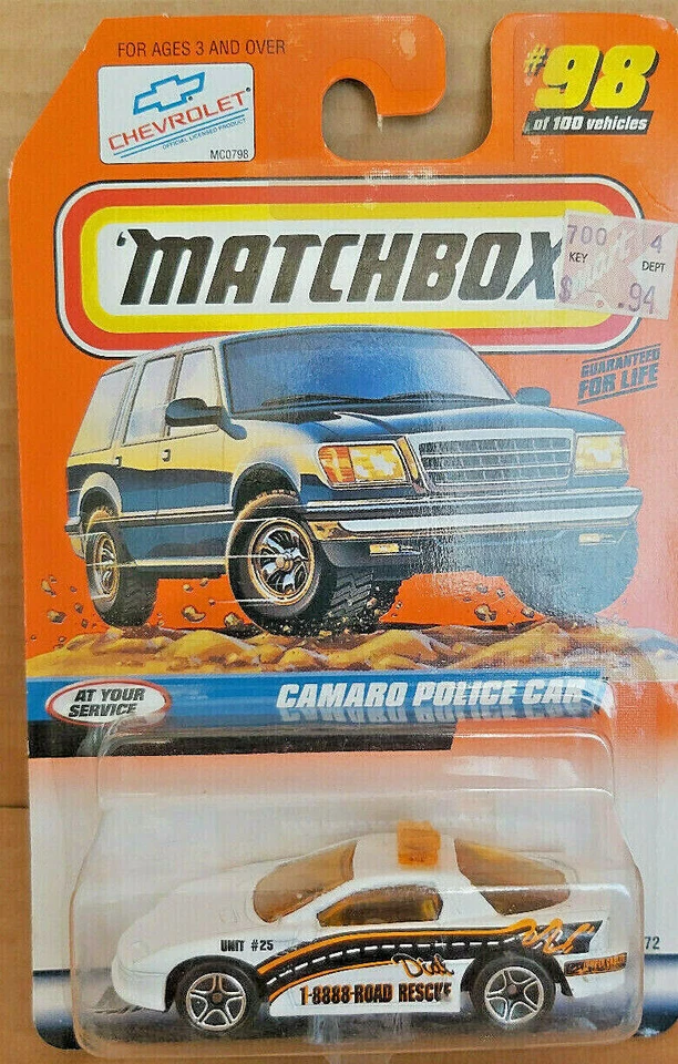 Matchbox - Chevy Camaro Z-28 - 1999 - OVP - US Long Card - USA only - Bild 1 von 1