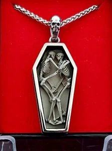 Til Death Sarg Anhänger - Grau Goth Punk Okkult Ghul Heidnisch Alternative - Bild 1 von 9