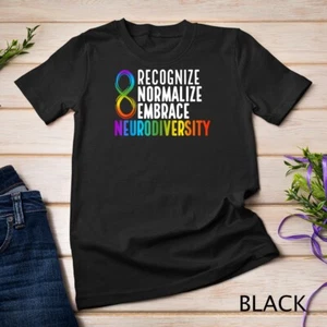 Novedad Neurodiversidad Arco Iris Infinito Mujeres Hombres Niña Camiseta Unisex Camiseta - Imagen 1 de 15