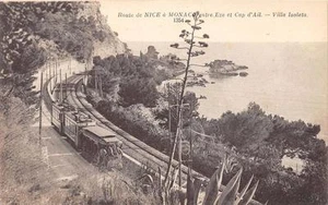 CPA 06 ROUTE DE NICE A MONACO ENTRE EZE ET CAP D'AIL VILLA ISOLETA (TRAIN cpa cl - Picture 1 of 1
