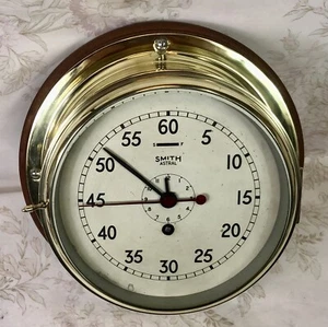 Vintage Royal Navy Admiralty Pattern Ship's Bulkhead Clock, Smith Astral, WW2 - Picture 1 of 24
