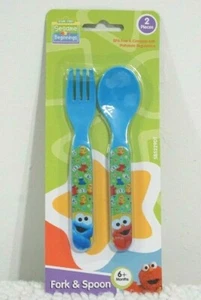 Sesamstraße Sesam Anfänge 2 Stück Utensilien Gabel und Löffel 2 Stück - Bild 1 von 3