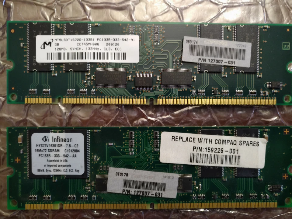 Compaq 128 MB ECC Memory Module 127007-031 - Image 1 of 1