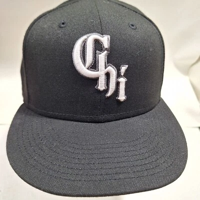 Chicago White Sox Chi New Era City Connect 59FIFTY Sombrero Ajustado Negro 7 3/8 Nuevo sin Etiquetas Foto 1 de 4