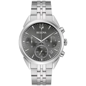 Bulova Herren Chronograph Kalender Silber Quarz Hochpräzise Uhr 41MM 96B372 - Bild 1 von 1
