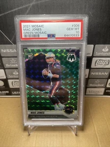 Panini Mosaic Mac Jones 2021 Green Mosaic Rookie #306 - PSA 10 gemas como nuevo Patriots - Imagen 1 de 2