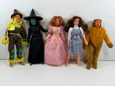 MEGO Mago de Oz Muñeca Set Espantapájaros Bruja Malvada Glinda Dorothy León Cobarde Foto 1 de 4