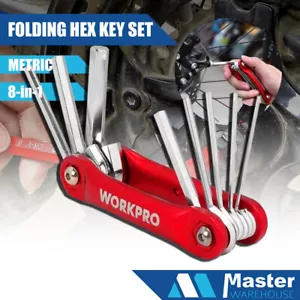 8pcs Folding Wrench Key Set METRIC from 1.5mm to 8mm Portable Hex Key Set - Picture 1 of 6