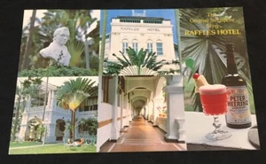 RAFFLES HOTEL - The Original Singapore Sling Postcard Mint !!! Type B - Picture 1 of 2